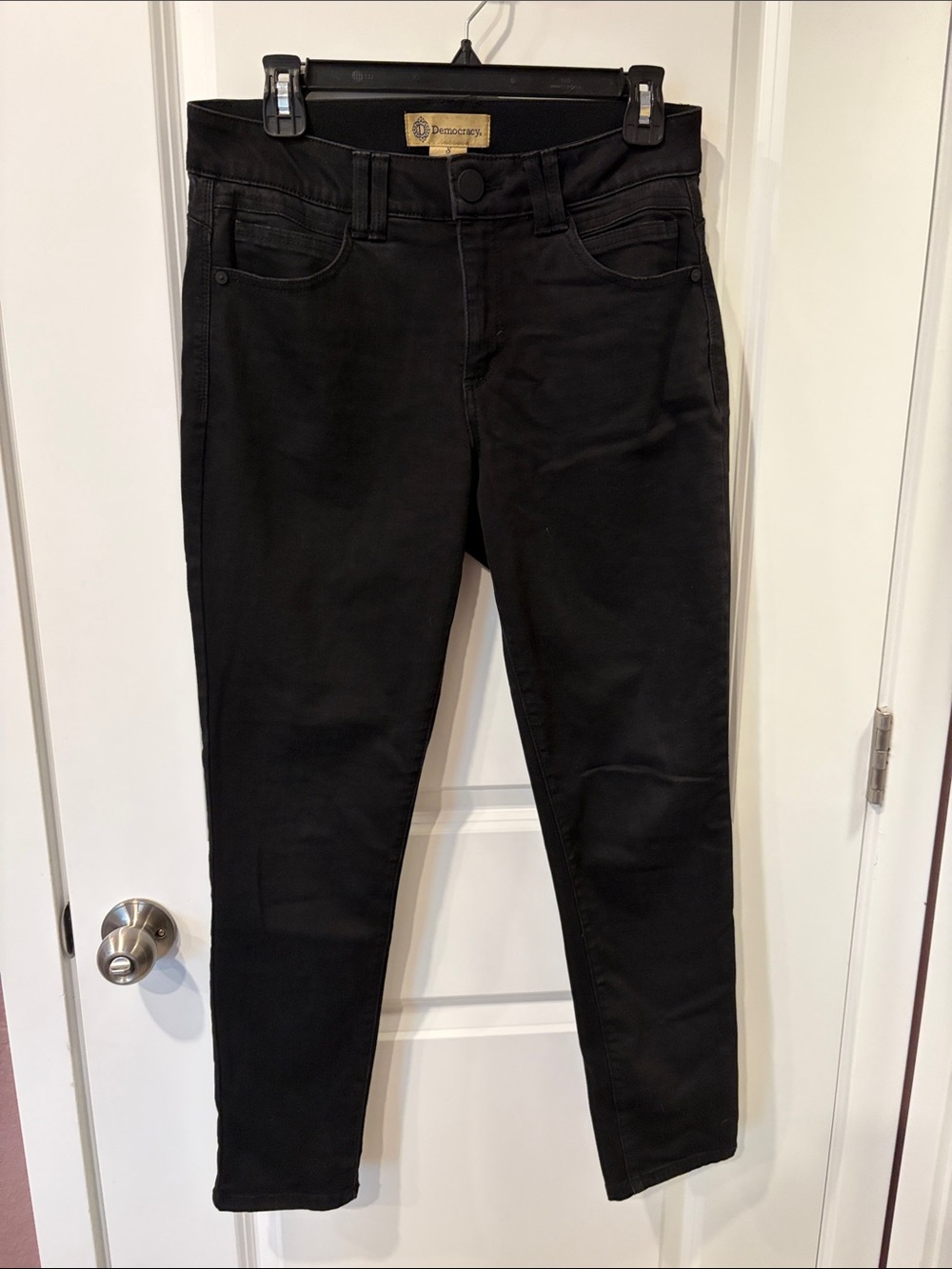 Democracy Black Skinny Jeans - Sleek Mid-Rise Fit